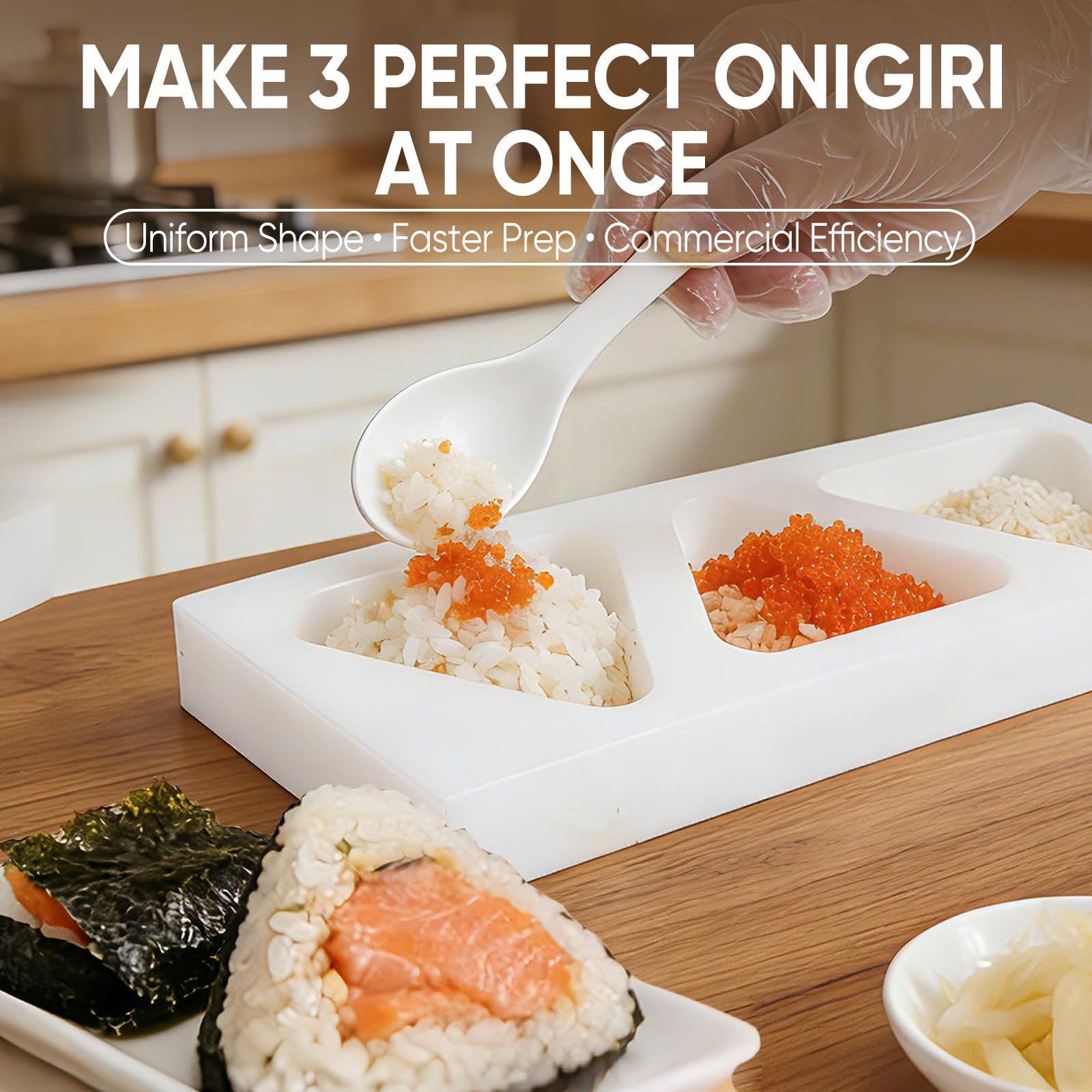 Amazon.com: LEQC Triangle Onigiri Mold Rice Ball Press – Japanese